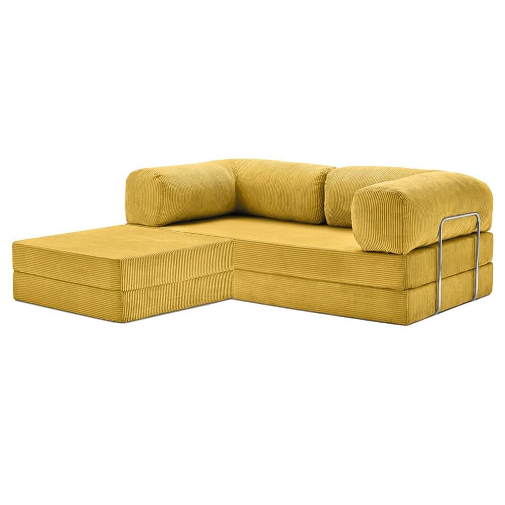 Teddy Sofa with Ottoman - Yellow