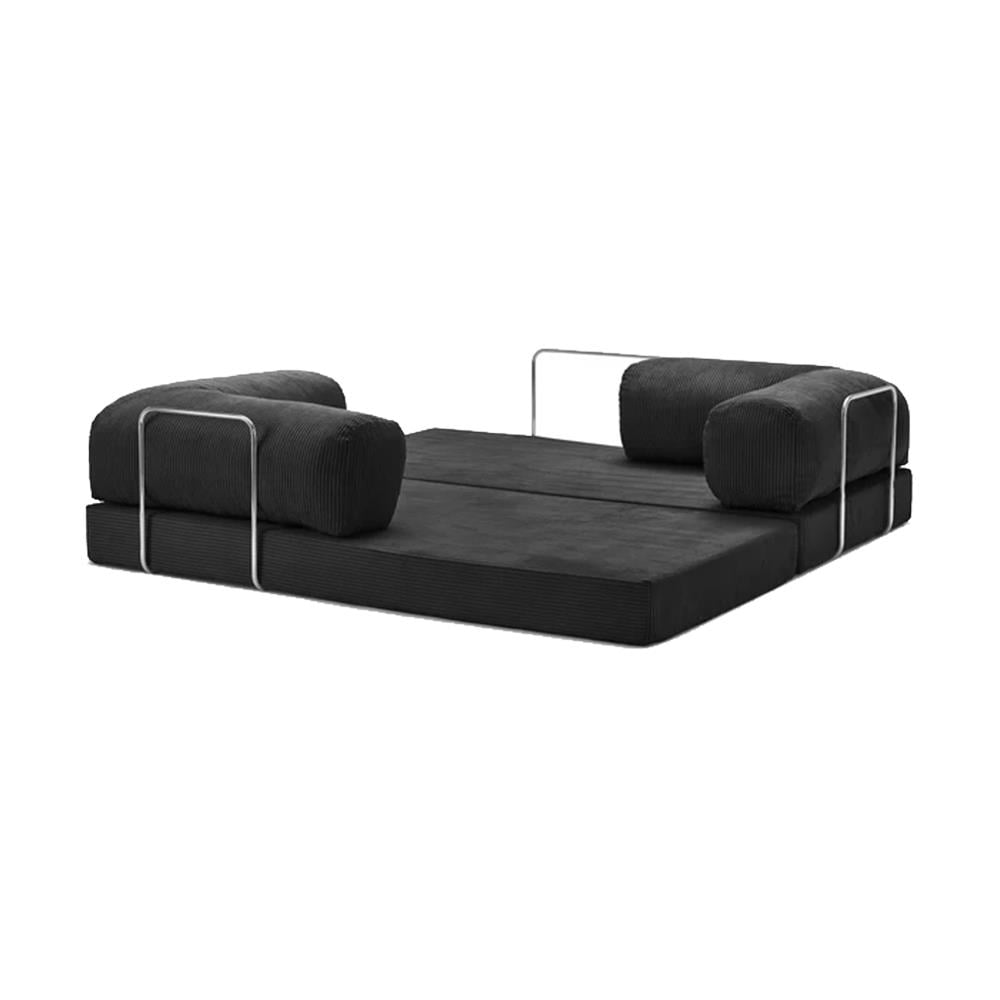 Teddy Sofa with Ottoman - Black