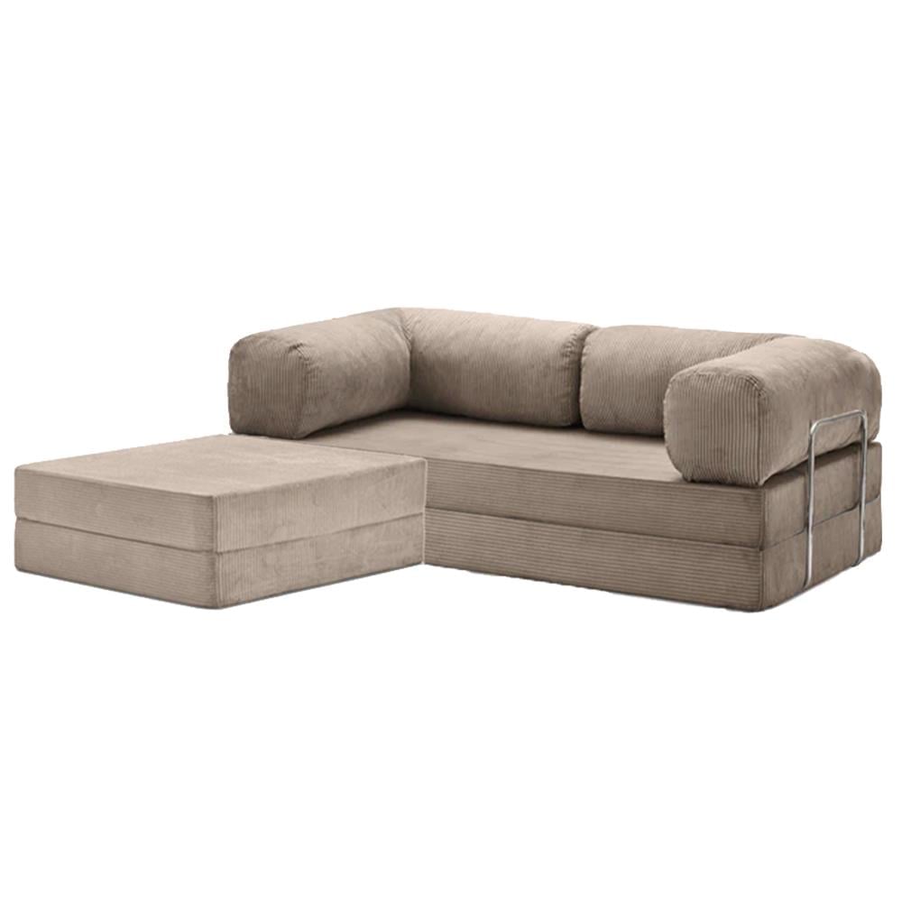 Teddy Sofa with Ottoman - Milky Coffe