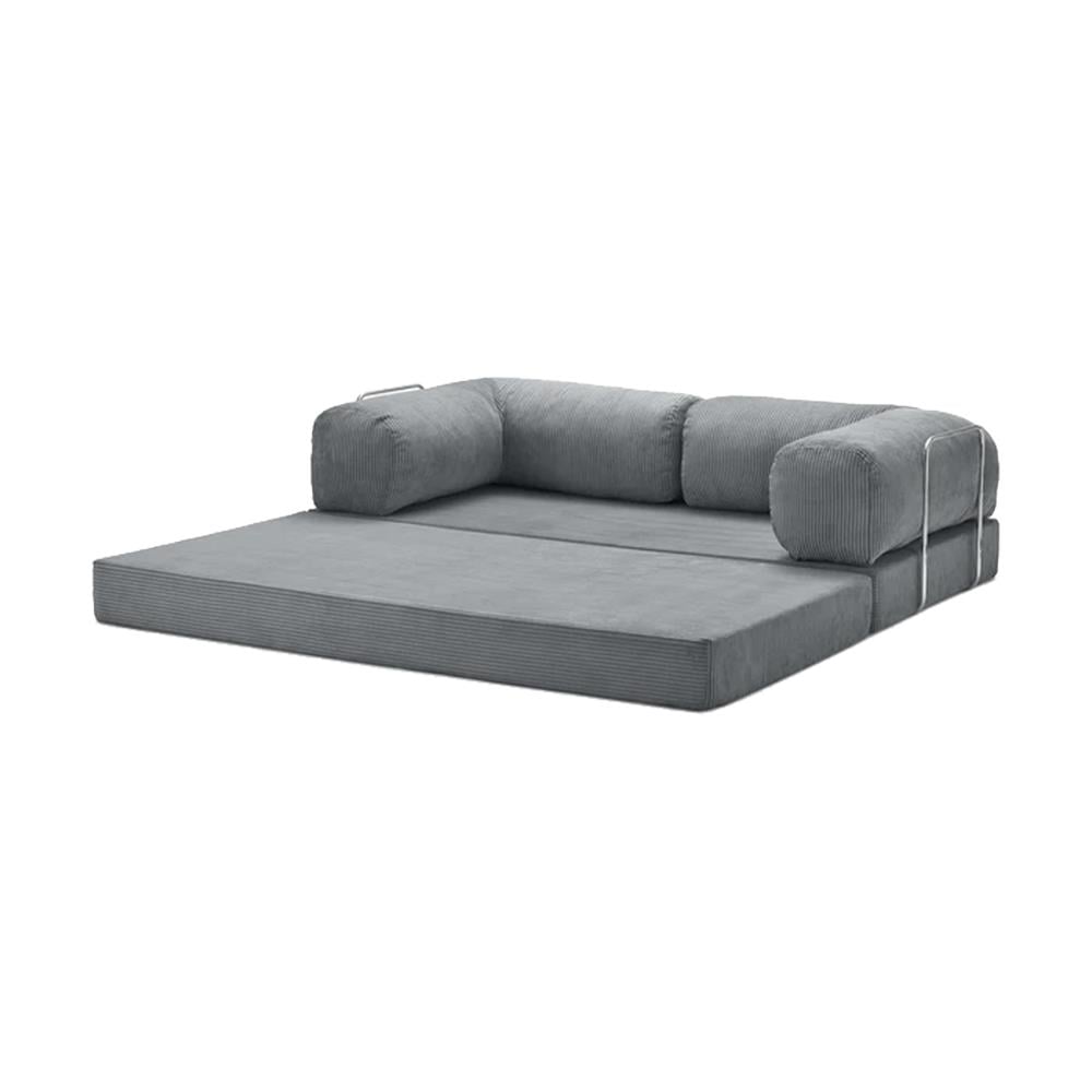 Teddy Sofa with Ottoman - Dark Gray