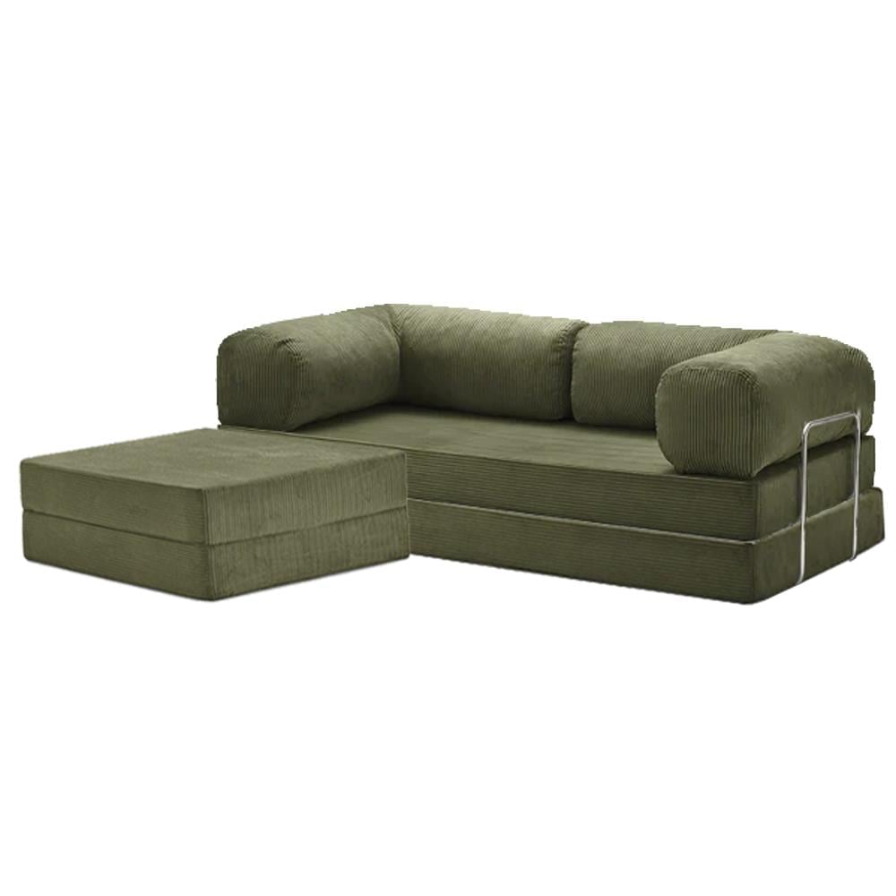 Teddy Sofa with Ottoman - Green